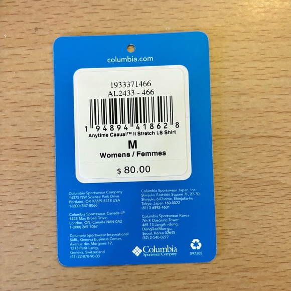 Columbia Anytime Casual II Stretch Long Sleeve Shirt, Women's Medium - Picture 15 of 15